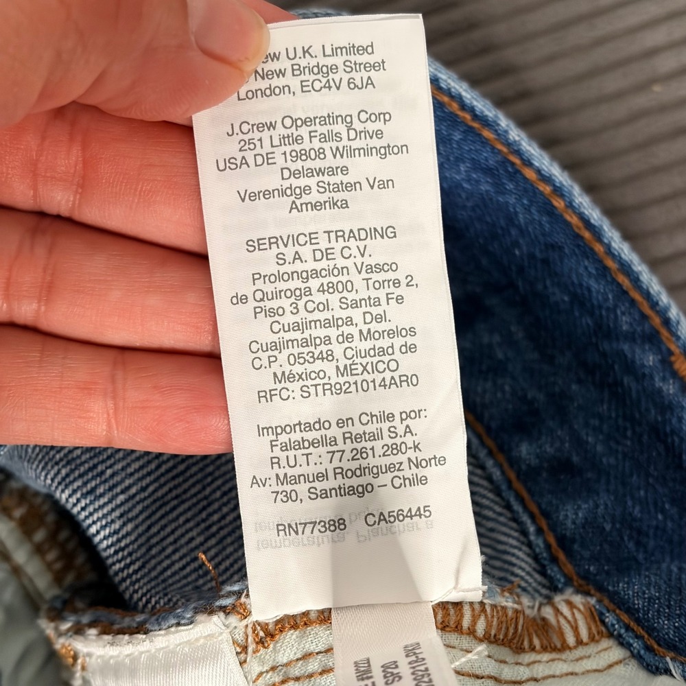 Madewell Rigid Denim A-Line Skirt Women 26 Blue Cotton Raw Hem NWT M2227 - Picture 7 of 12